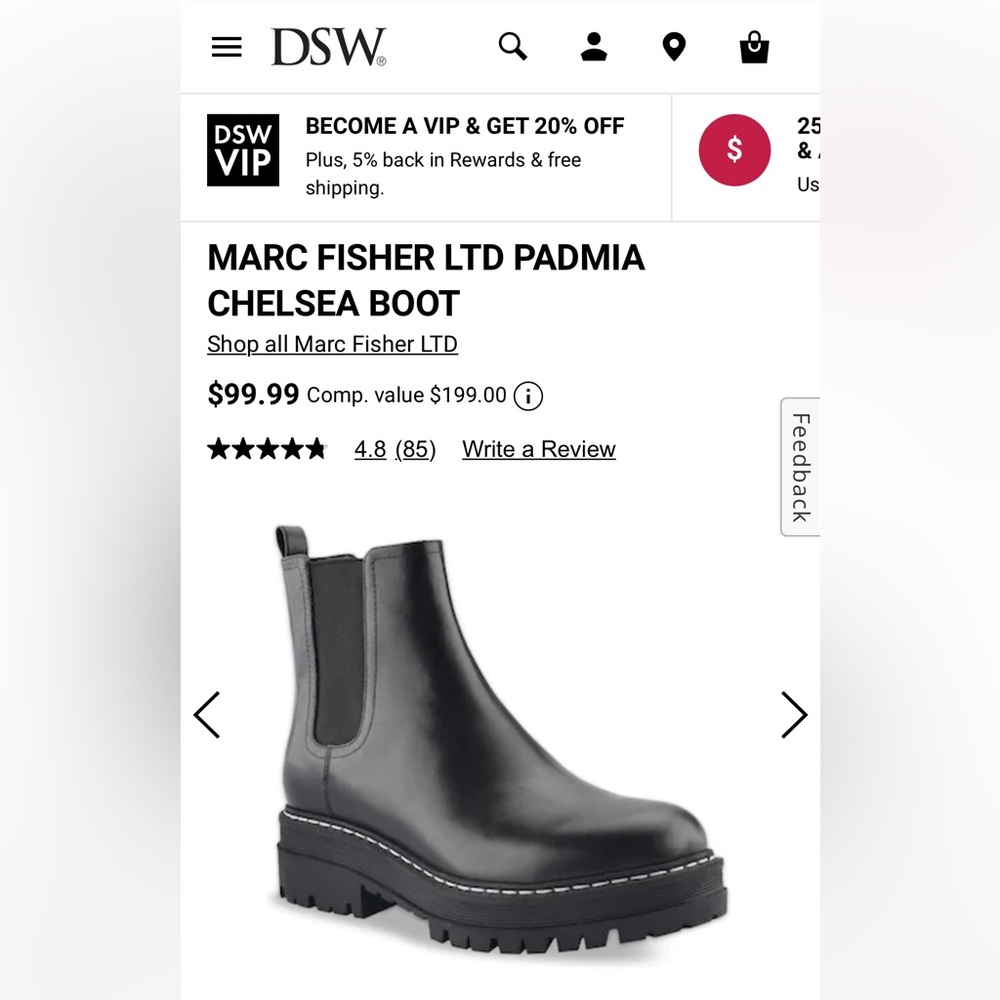 COPY - MARC FISHER LTD PADMIA CHELSEA BOOT